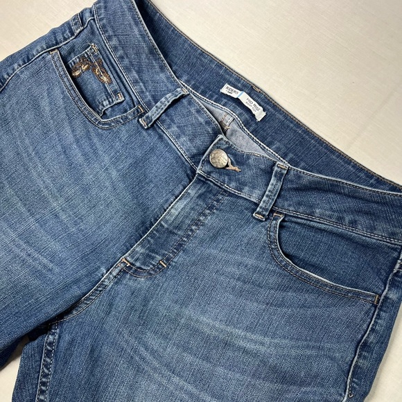 Riders By Lee Midrise Bootcut Jeans Womens Size 12P Embroidered Pockets B-5 - Picture 2 of 11